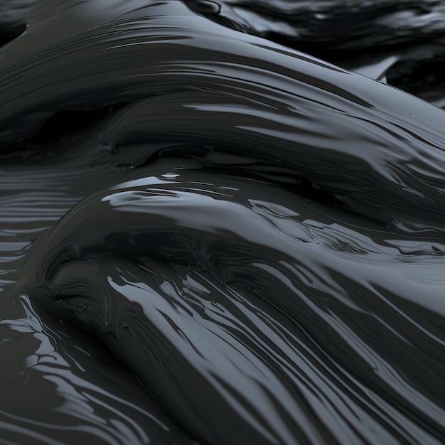 Abstract background Beautiful strokes of black paint as a closeup 3d rendering. raster illustration