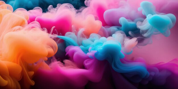 Abstract background beautiful thick colored smoke