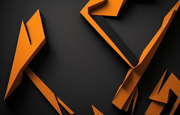 Abstract Background And Black Orange Color Beautiful Background