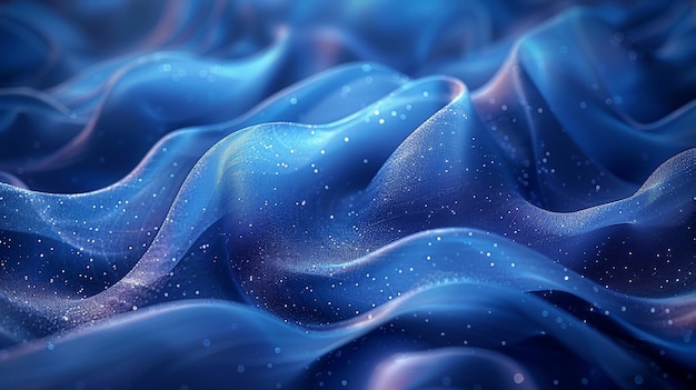 The abstract background of a blue light wave