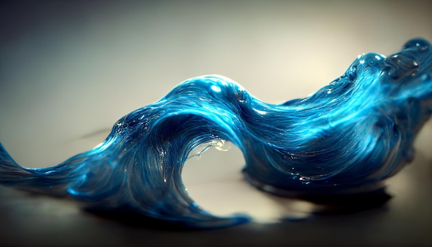 Abstract background of blue liquid wave