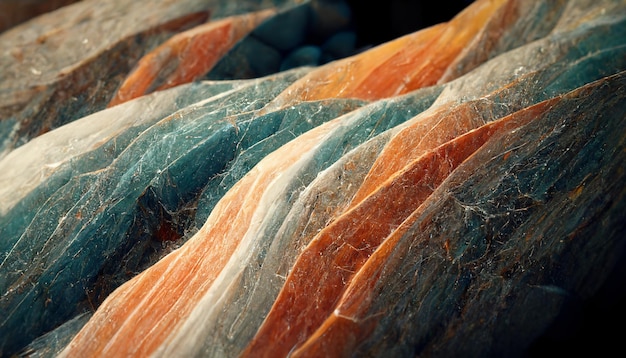 Abstract background of blue and orange marble