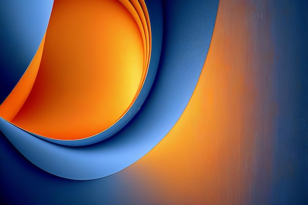 Abstract background blue orange modern geometric shape for wallpaper banner leaflet catalog cover flyer Generative AI