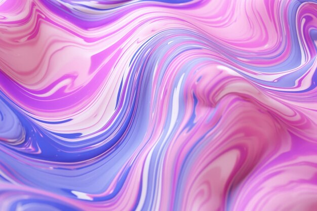 Abstract background of blue and pink paint mixing in water closeup Ai Generated