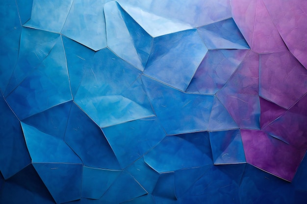 Abstract background of blue and pink polygonal origami paper texture