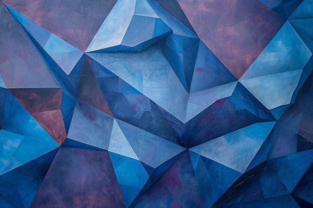 Abstract background of blue and purple polygonal triangles