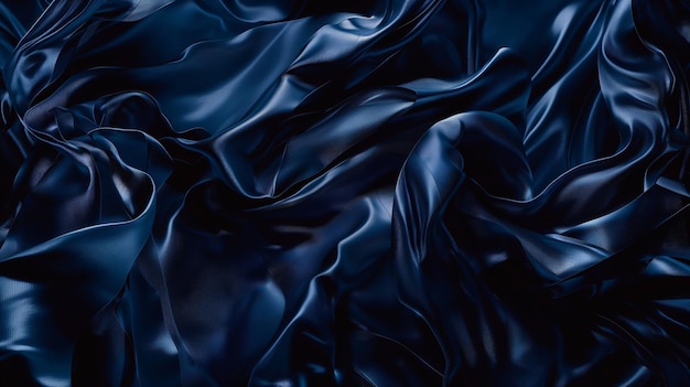 abstract background of blue silk or satin with some smooth folds in it