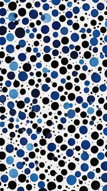 Abstract background blue white cage with black polka dots print for fabric and packaging