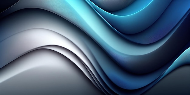 Abstract background of a blue and white wavy design generative ai