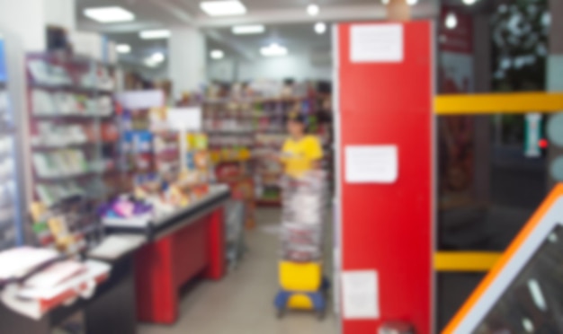 Abstract background blurred photo in supermarket