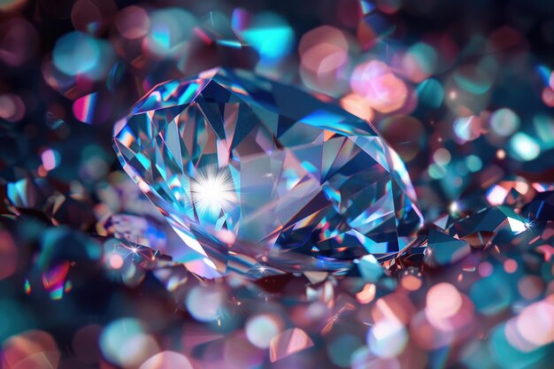 Abstract background bokeh diamond and effect lighting for design