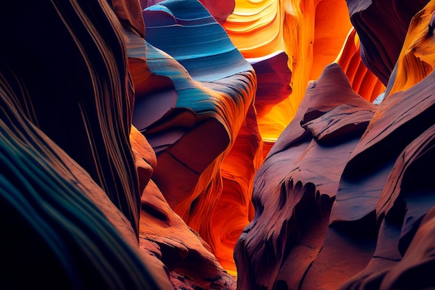 Abstract background Canyon natural background of canyon AI generated