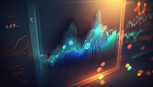 Abstract Background chart stock market Generative AI