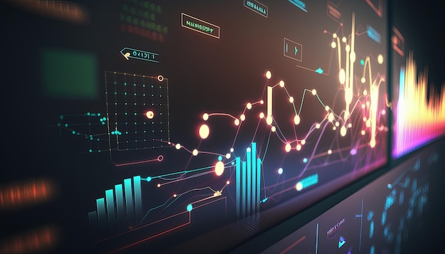 Abstract Background chart stock market Generative AI