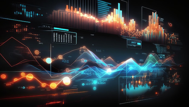 Abstract Background chart stock market Generative AI