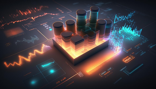 Abstract Background chart stock market Generative AI