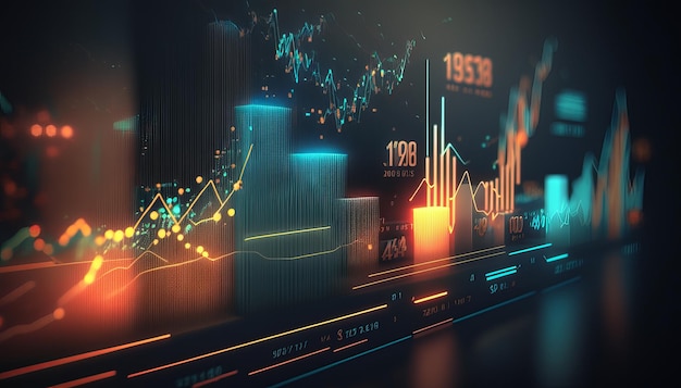 Abstract Background chart stock market Generative AI