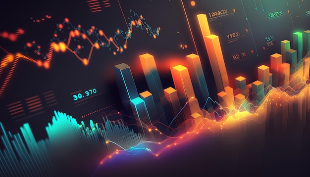 Abstract Background chart stock market Generative AI