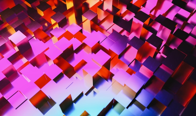 Abstract background of colored cubes