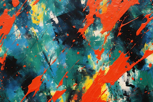 Abstract background of colored spots of paint on the artist's palette