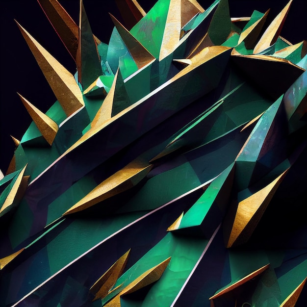 Abstract background colorful gaming wallpaper with sharp edges 3d rendering