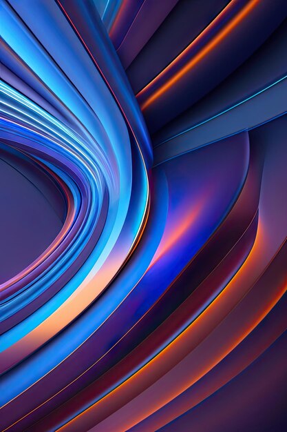 Abstract background of colorful glowing intertwining blue and blue lines Fantasy light background