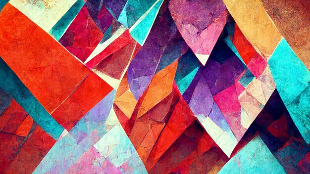 Abstract background consisting of triangles Gradient red color