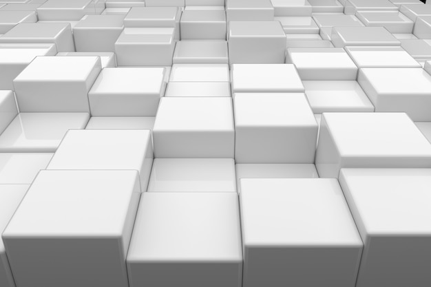 Abstract background of cubes. 3D rendering.