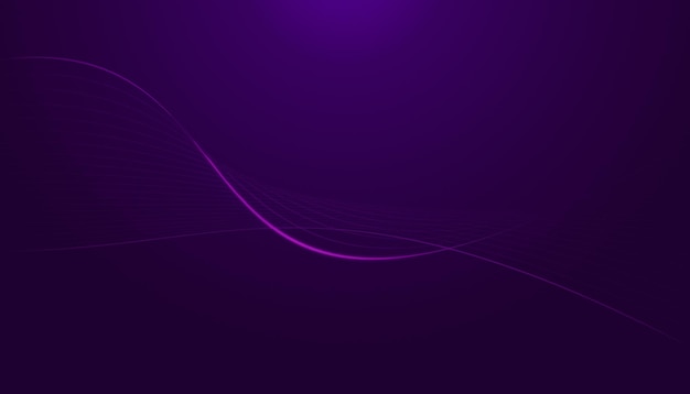 abstract background Curved lines overlapping with dark purple gradient Technology style digital bg