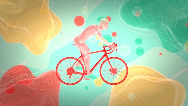 Abstract background of a cyclist design