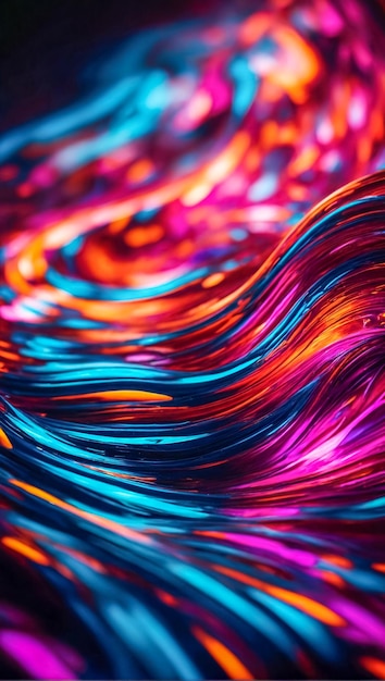 abstract background of featuring a vibrant swirl of colors shades of blue turquoise pink purple and orange which flow and intertwine in a fluid wavelike pattern