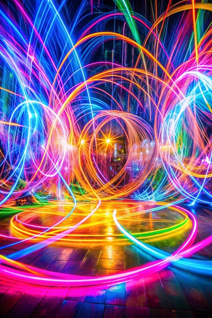 abstract background from a light painting photo producing a light effect