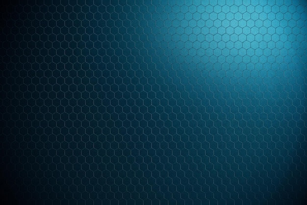 Abstract background of futuristic surface with hexagons 3d rendering