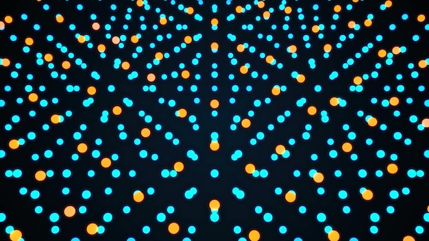 Abstract background of glowing spheres