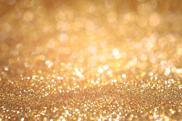 Abstract background gold light bokeh christmas holiday