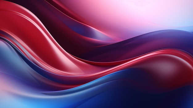 abstract background gradient liquid wave red and blue Generated AI