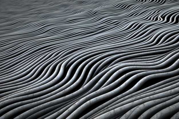 Abstract background of gray waves on the surface of the water