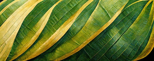 Abstract background green banana leaf  digital art  illustration