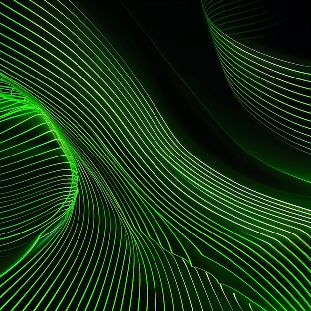 abstract background of green line color of modern design