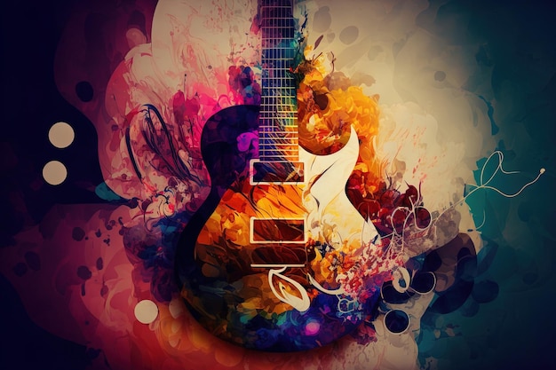 Abstract background guitar