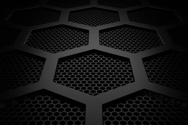 Abstract background of hexagon. 3D rendering.