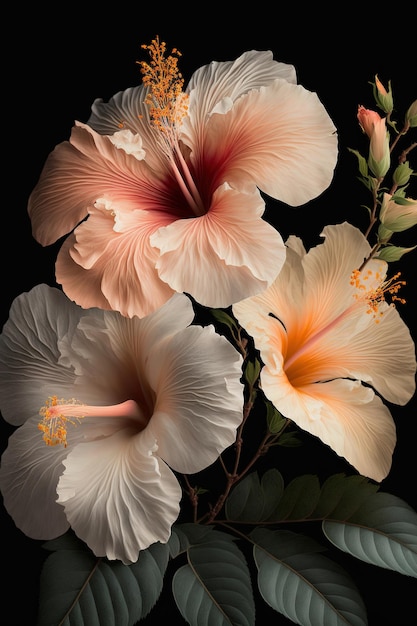 abstract background of hibiscus flower bloom