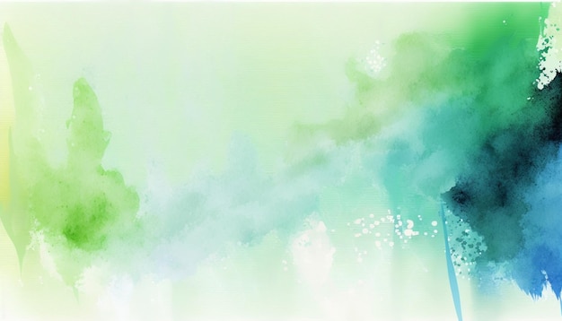 Abstract background illustration in watercolor blue and green