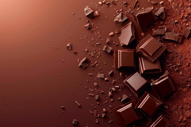 Abstract background image made of chocolate World chocolate day