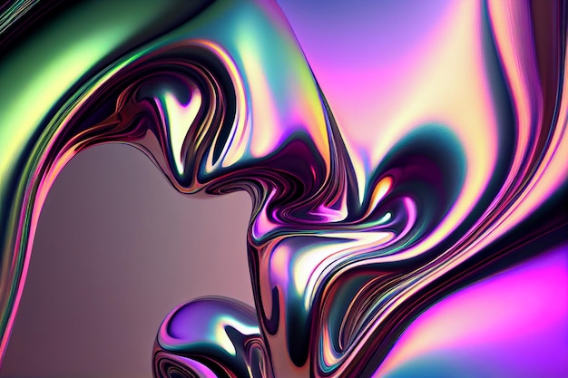 Abstract background iridescent holographic foil generative ai