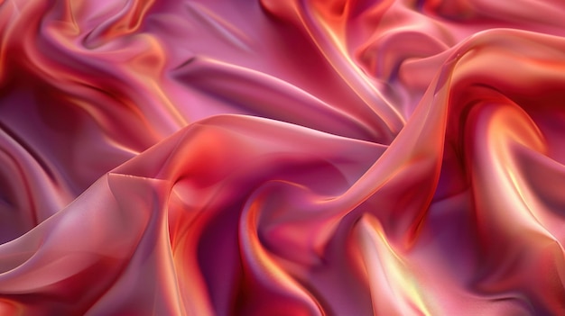 Abstract background of luxurious flowing red and purple silk fabric