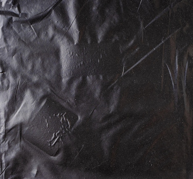 Abstract background made of black plastic film