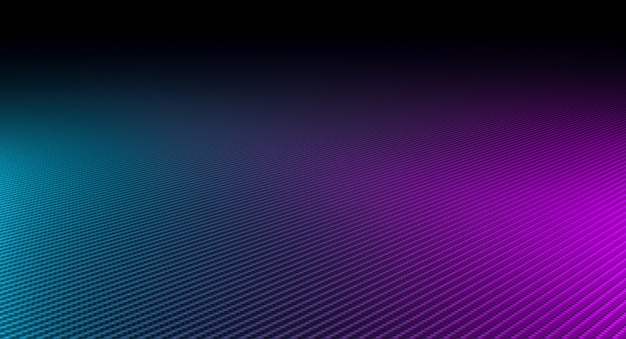 Abstract background made of carbon fiber and lights of different color.