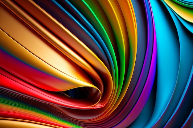 Abstract background made from color wig Abstract twirling rainbow colors