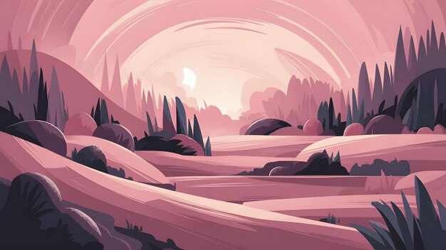 Abstract background minimalist soft illustration with broad strokes of soft purples and pinks